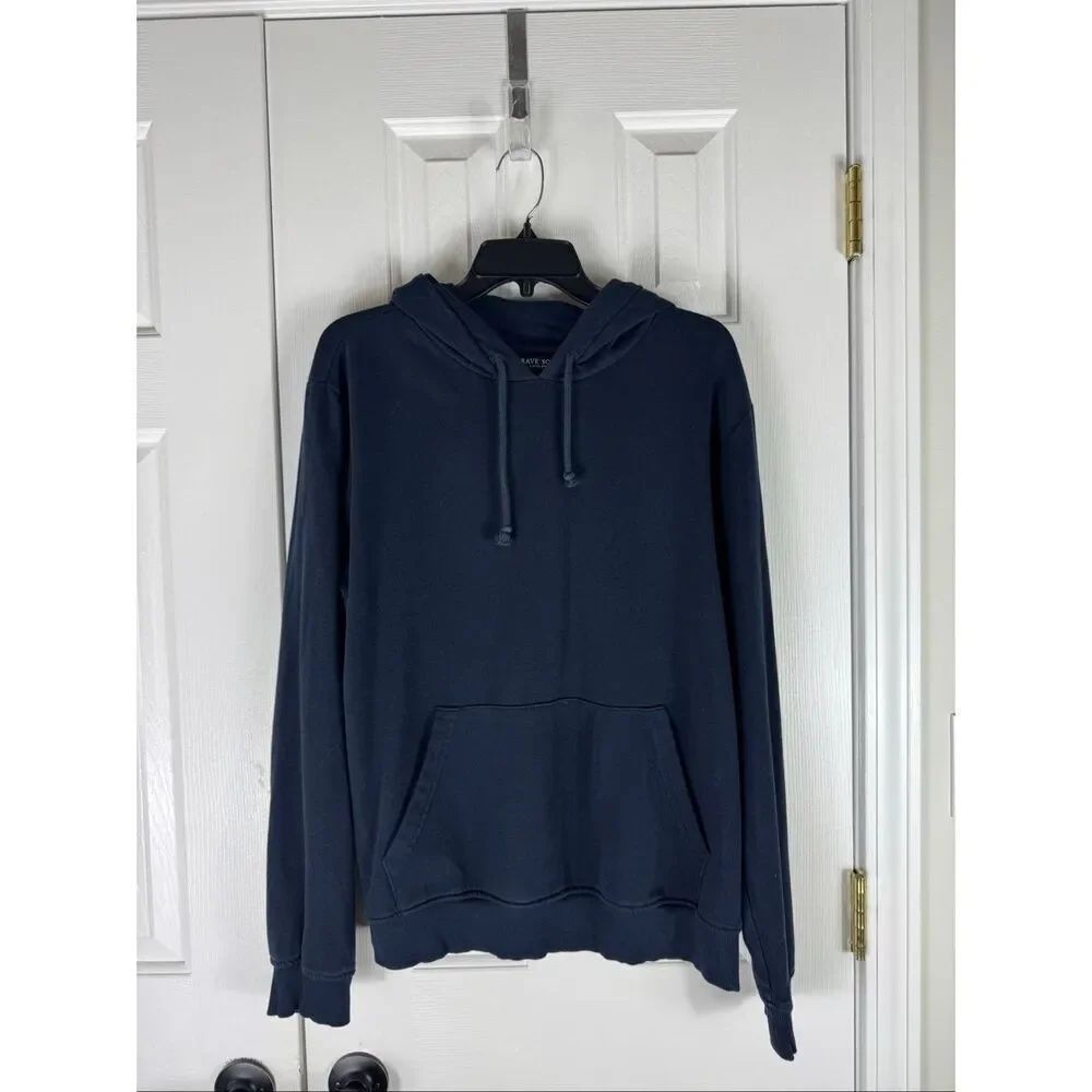 Brave Soul Womens Navy Hooded Sweatshirt Size L